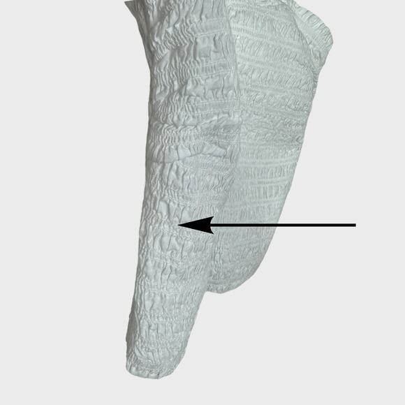 Madewell Poplin Smocked Halter Crop Top | XS | White Sweetheart Eyelet Summer - Picture 4 of 8